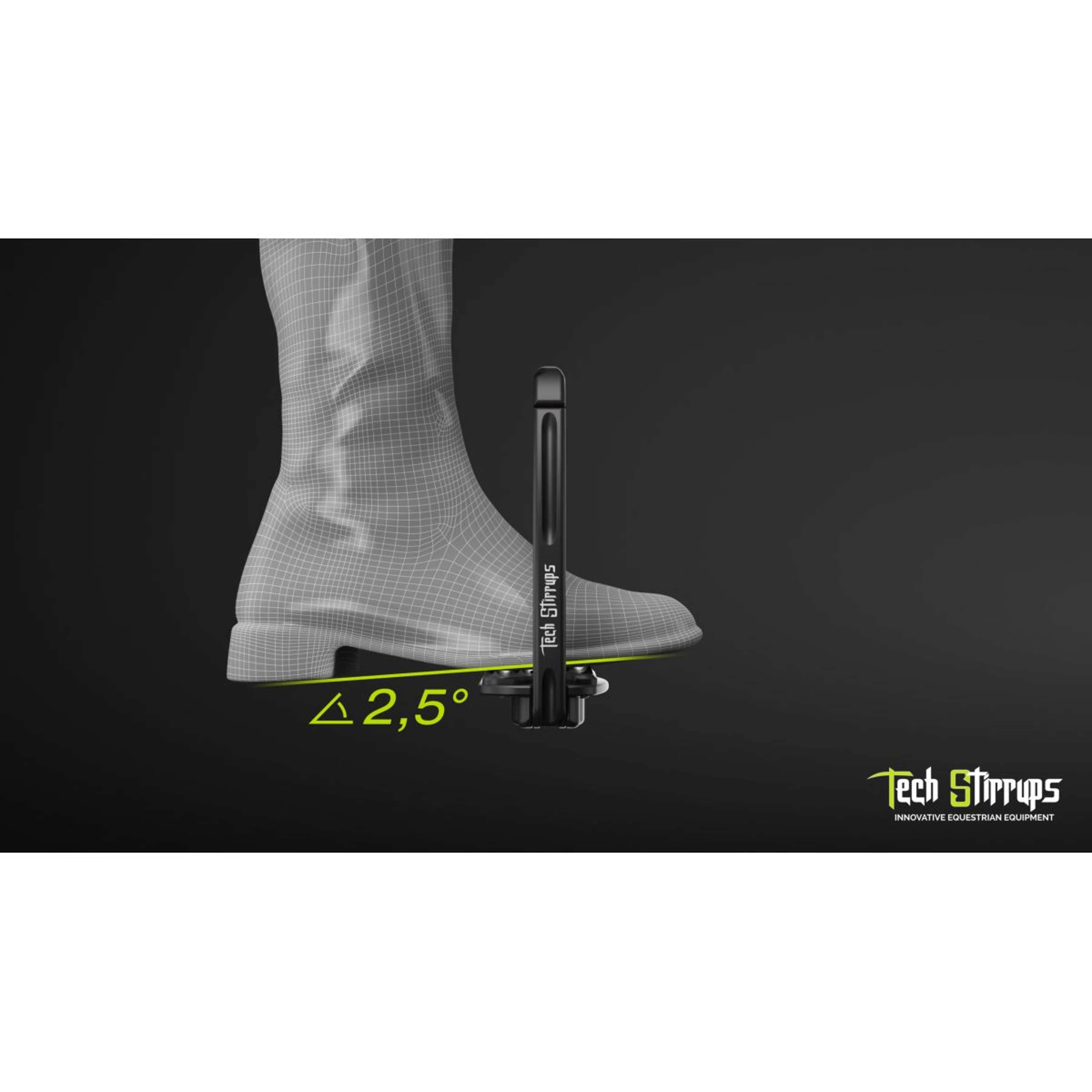 Tech Stirrups Staffe Venice Sloped EVO Nero/Rosso - Image 7