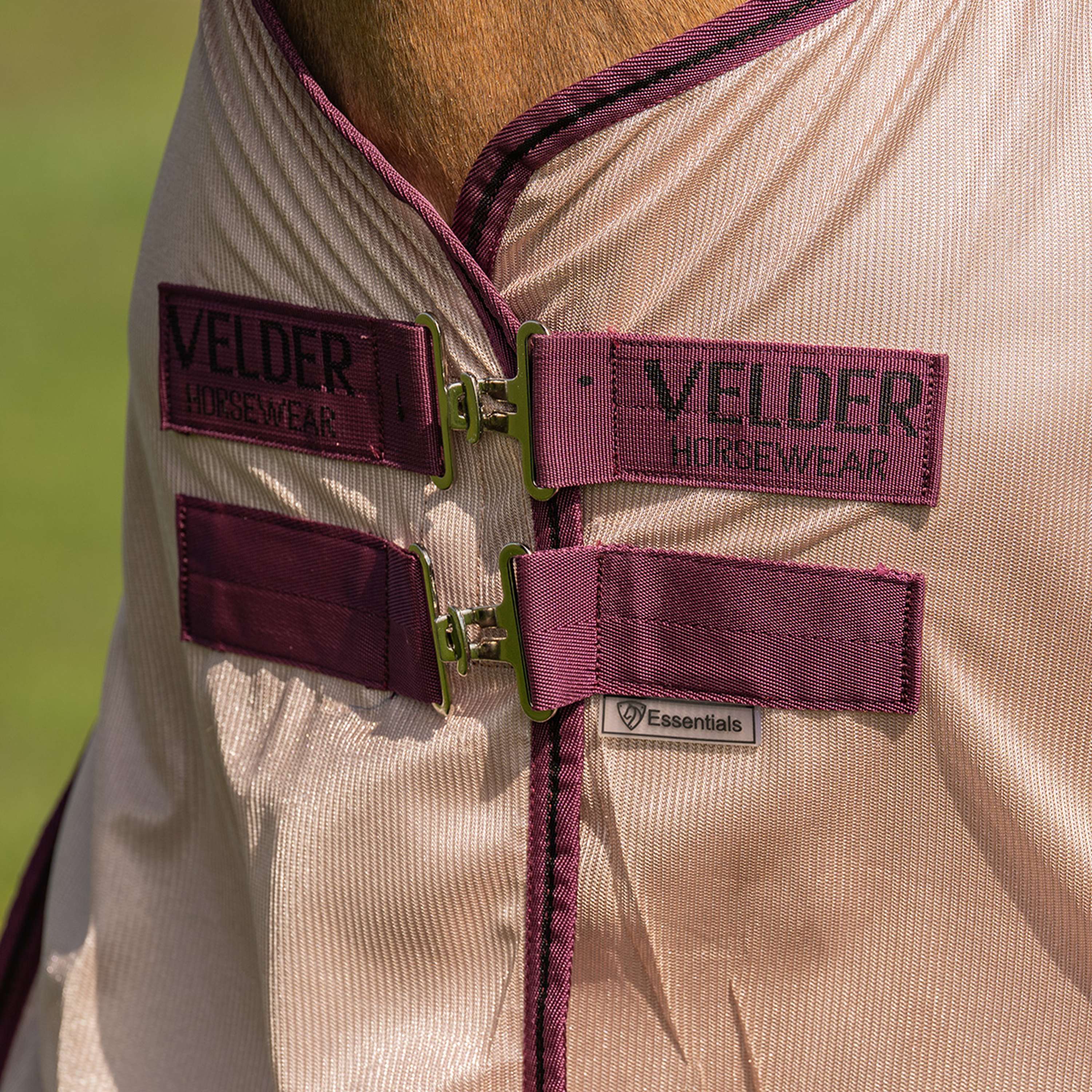 Velder Horsewear Essentials Coperta Antimosche Mesh con collo Earth Grey - Image 3