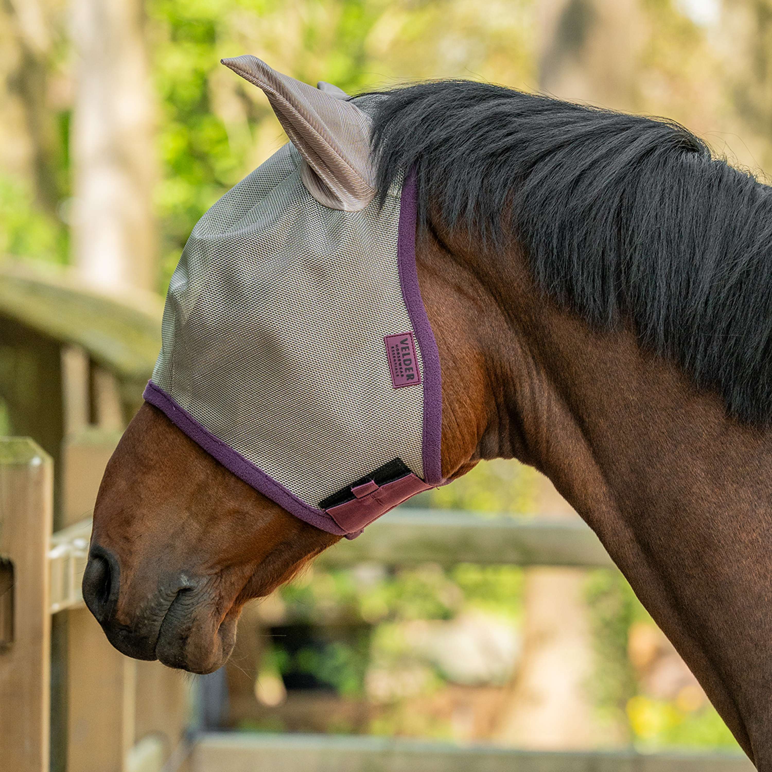 Velder Horsewear Essentials Maschera per Mosche con Orecchie Sand Stone - Image 2