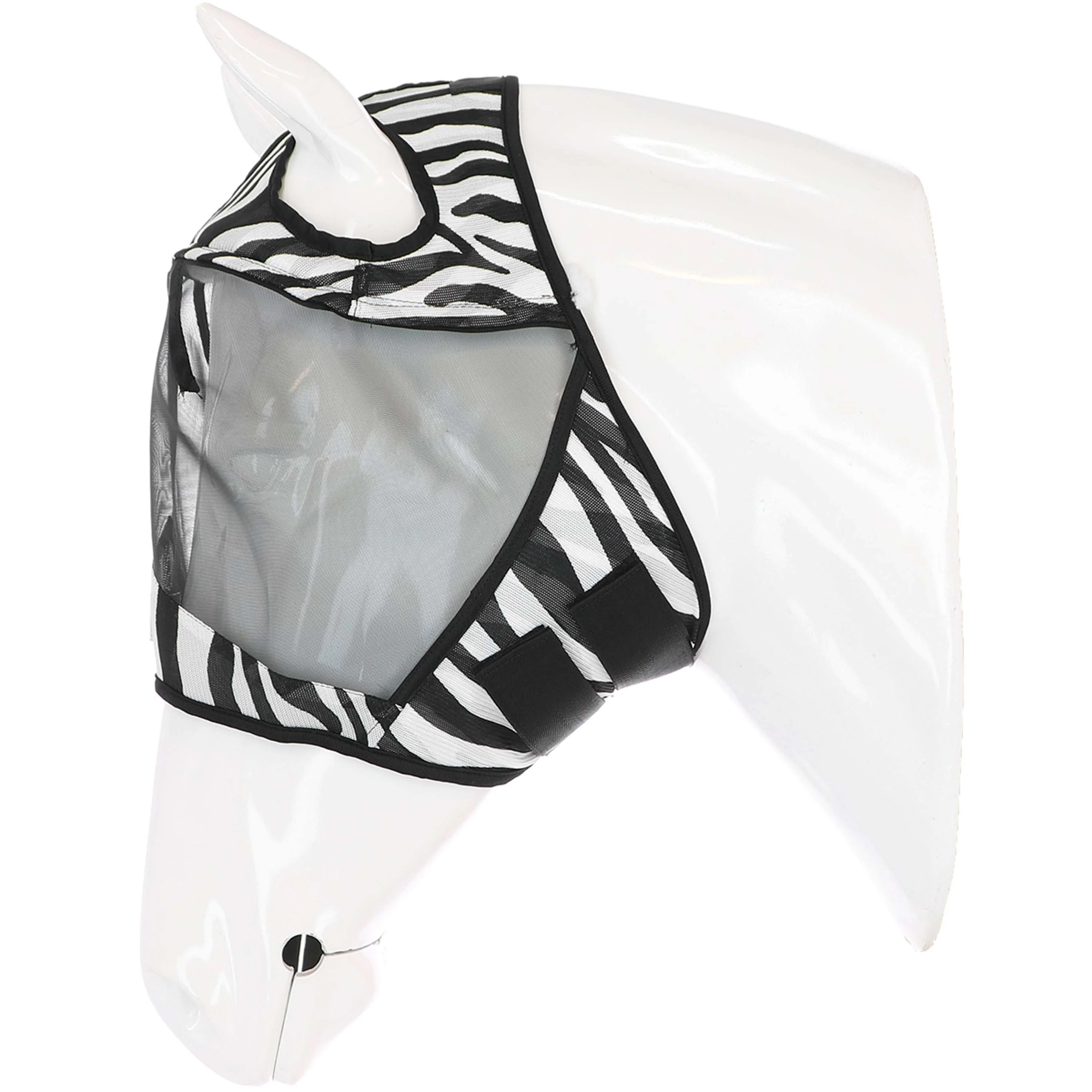 Velder Horsewear Essentials Maschera per Mosche Zebra Senza orecchie Nero/Bianco - Image 4