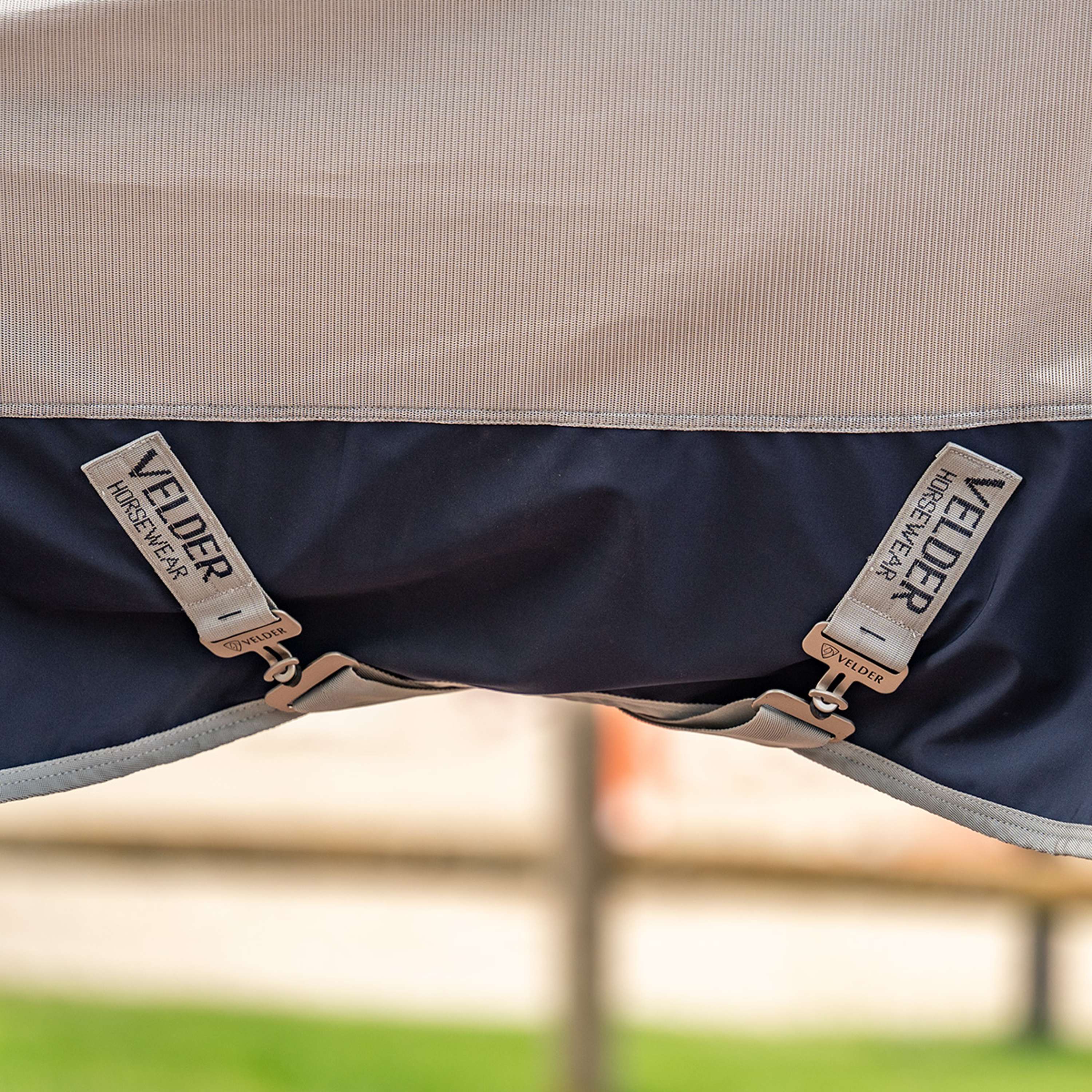 Velder Horsewear Premium Coperta Antimosche Rainless Fall Navy/Pearl Silver - Image 12