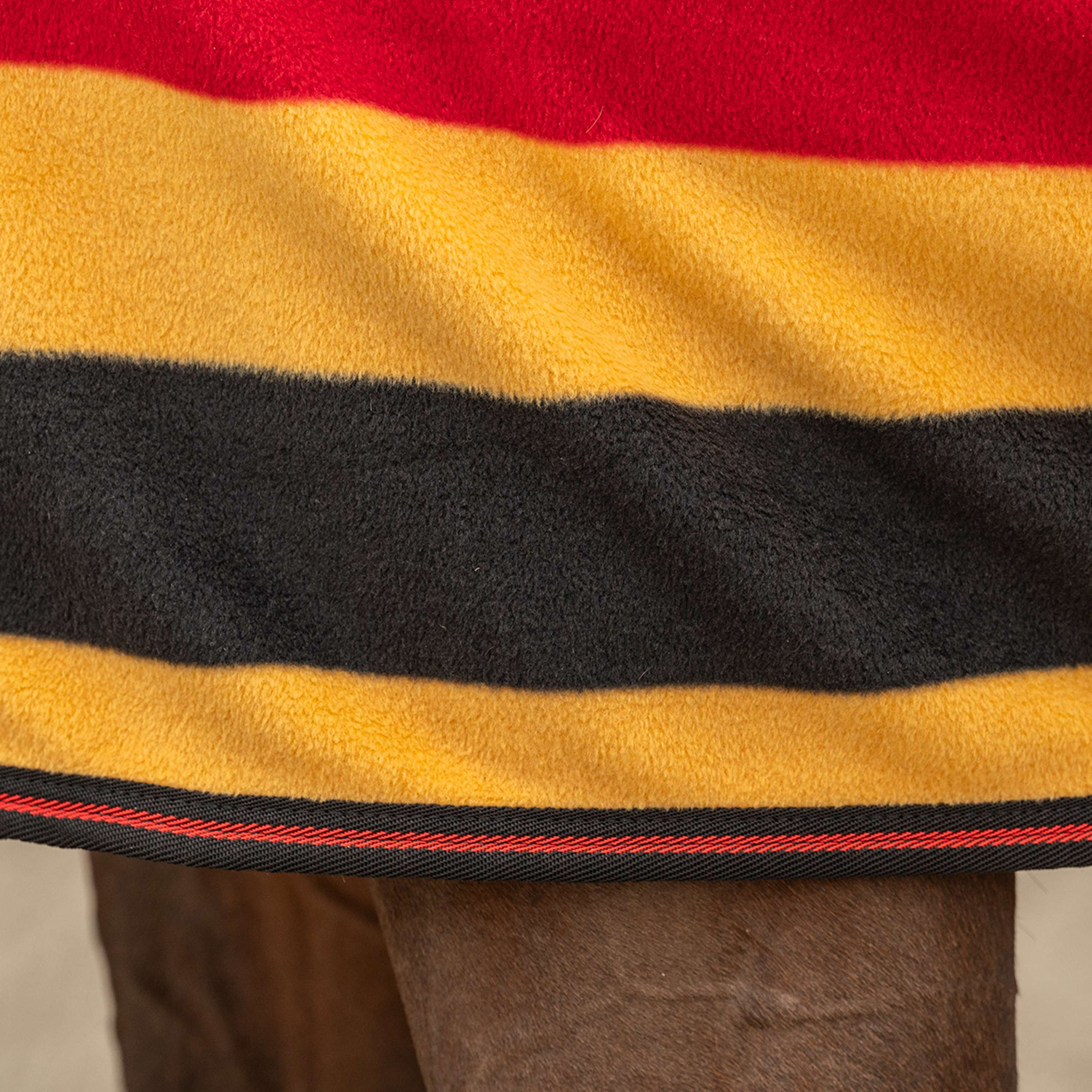 Velder Horsewear Premium Deluxe Fleece Cooler Rug Nero/Giallo - Image 6