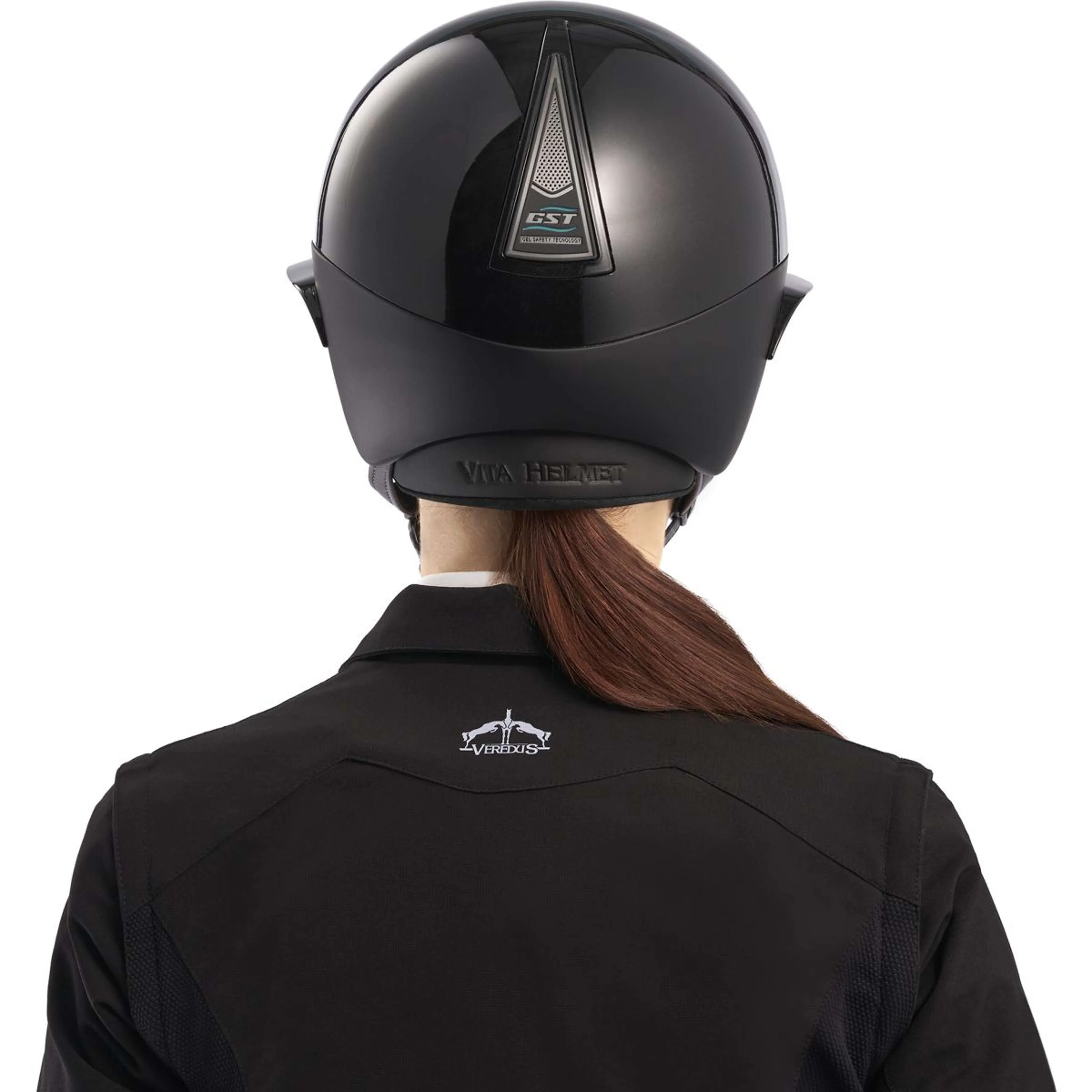 Veredus Casco da equitazione Vita Visiera Larga Lacca Nera - Image 2