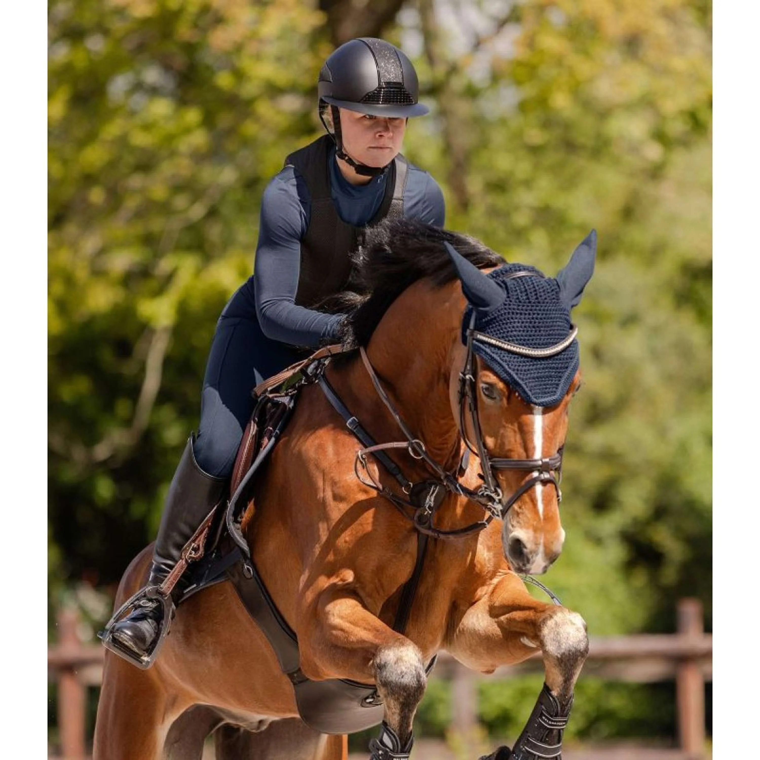 Swing Casco da equitazione H24 Lady Shine Nero opaco - Image 5