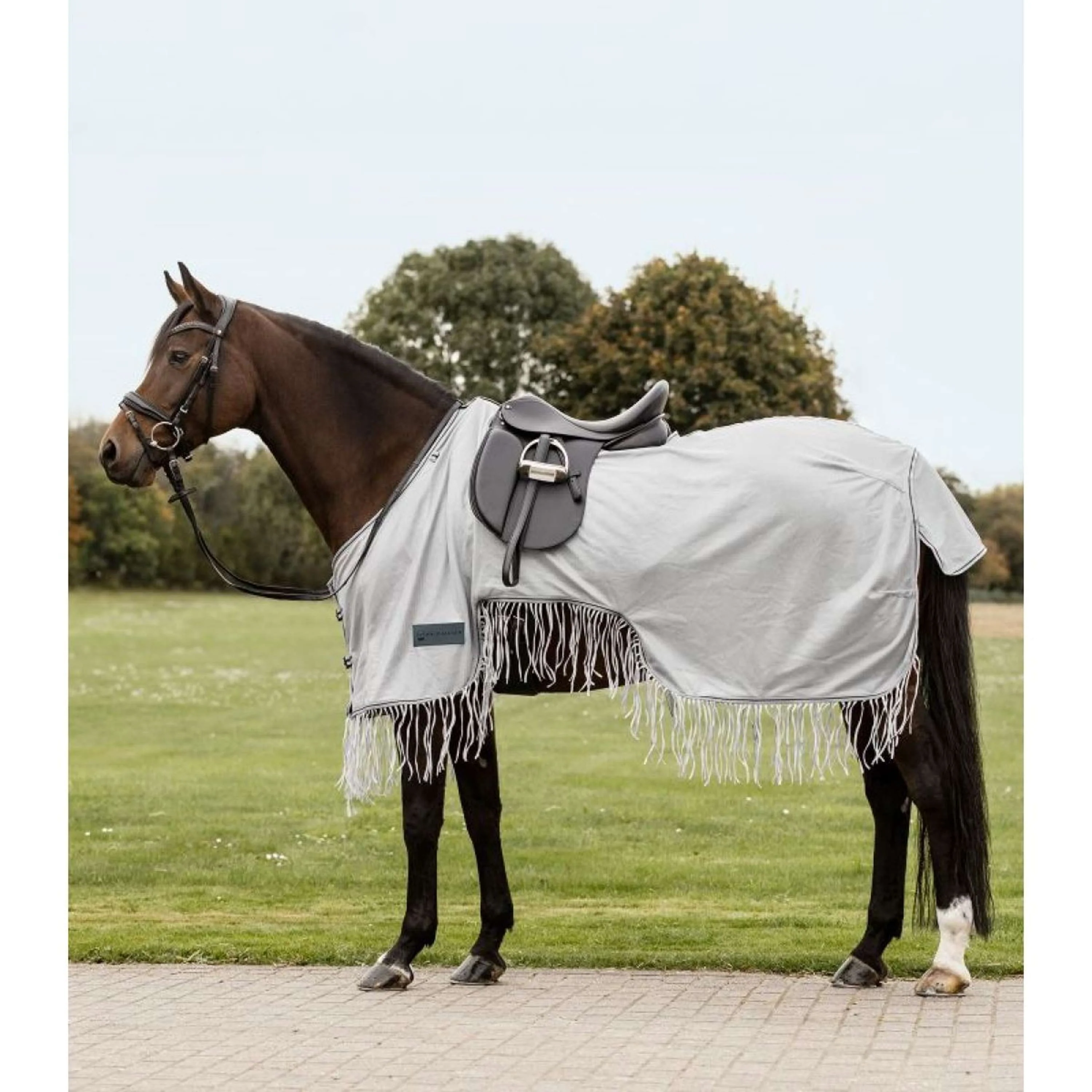 Waldhausen Coperta da equitazione anti-mosche Protect Grigio argento