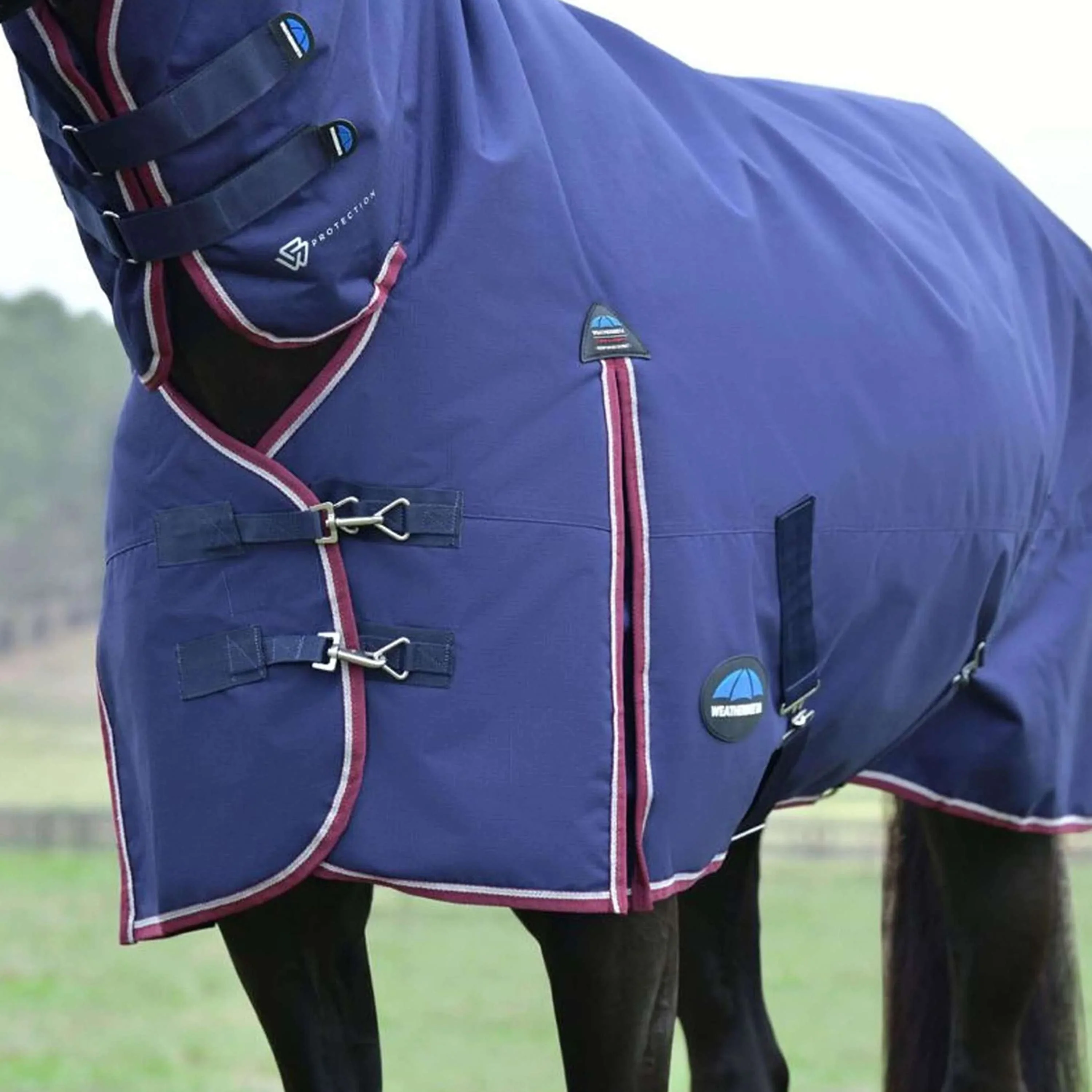 WeatherBeeta ComFiTec Essential Turnout Combo 360g Navy/Burgundy - Image 4