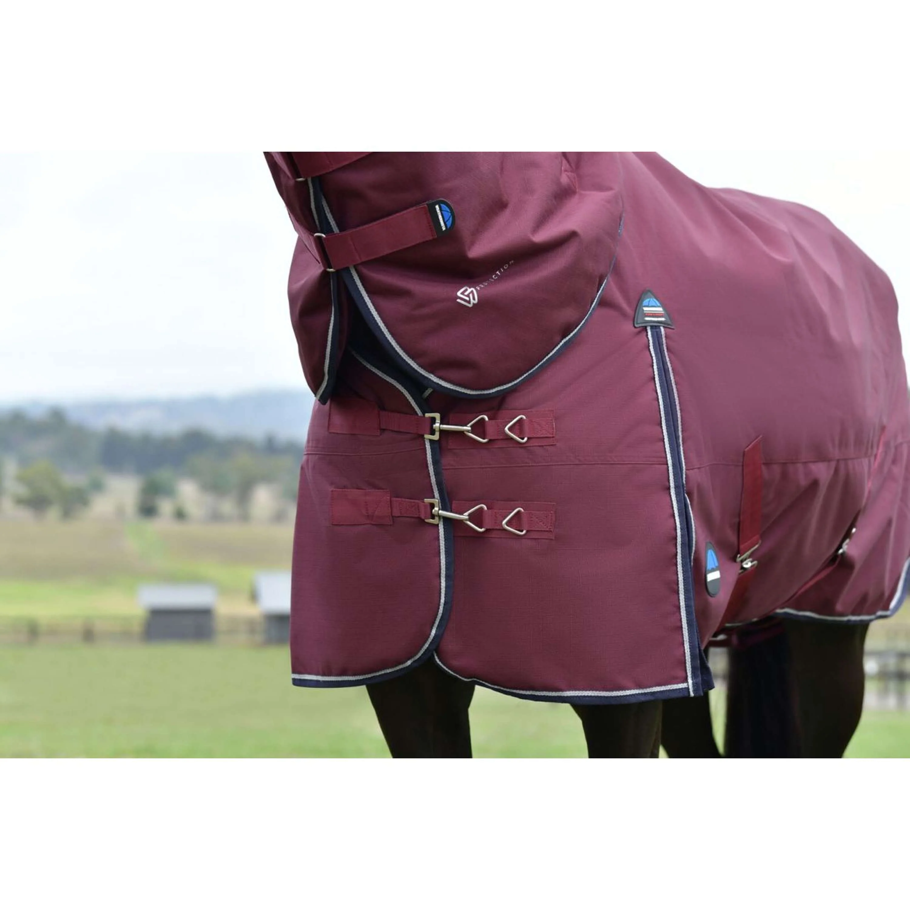 WeatherBeeta ComFiTec Essential Turnout Detach-A-Neck 220 g Borgogna/Marina - Image 3