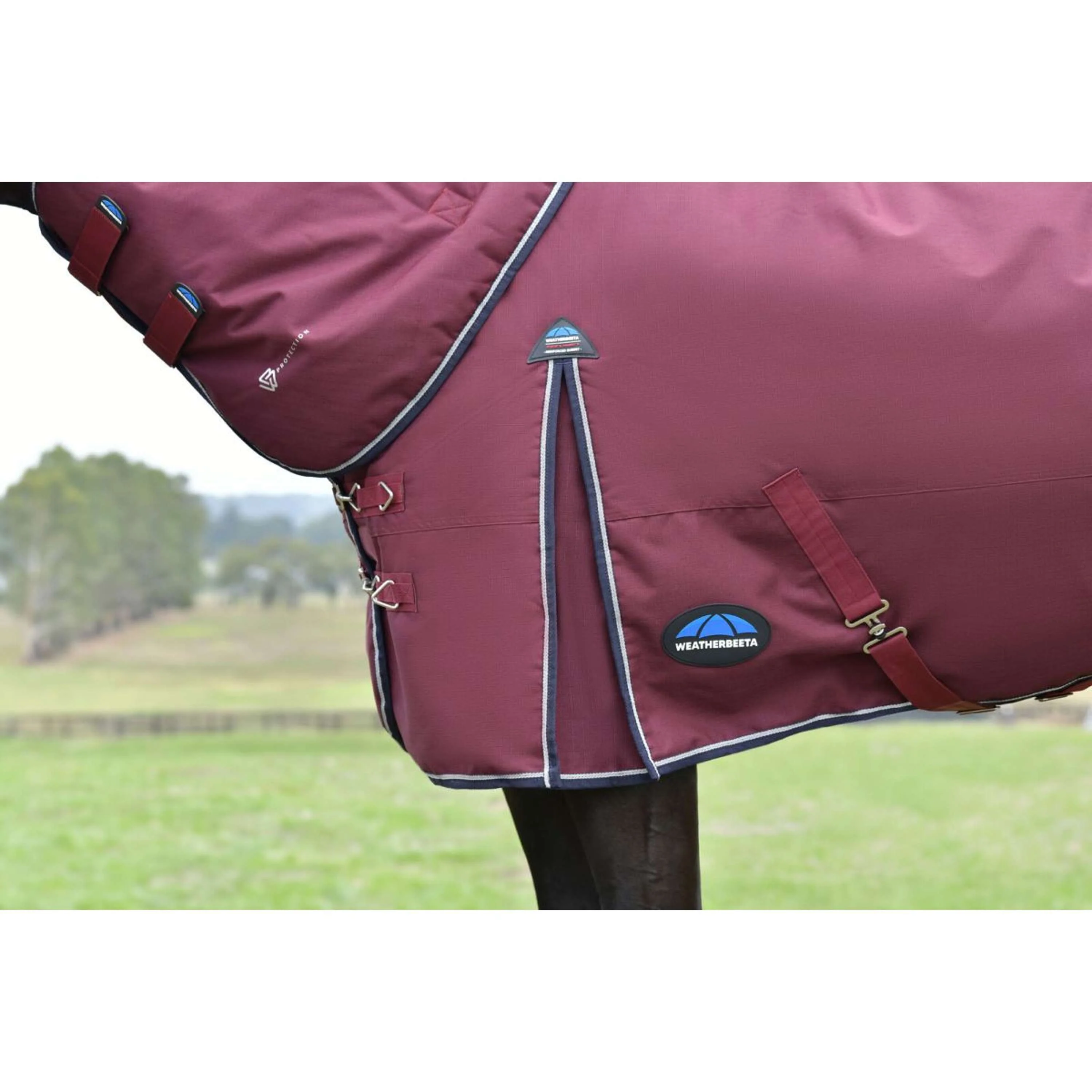 WeatherBeeta ComFiTec Essential Turnout Detach-A-Neck 220 g Borgogna/Marina - Image 7