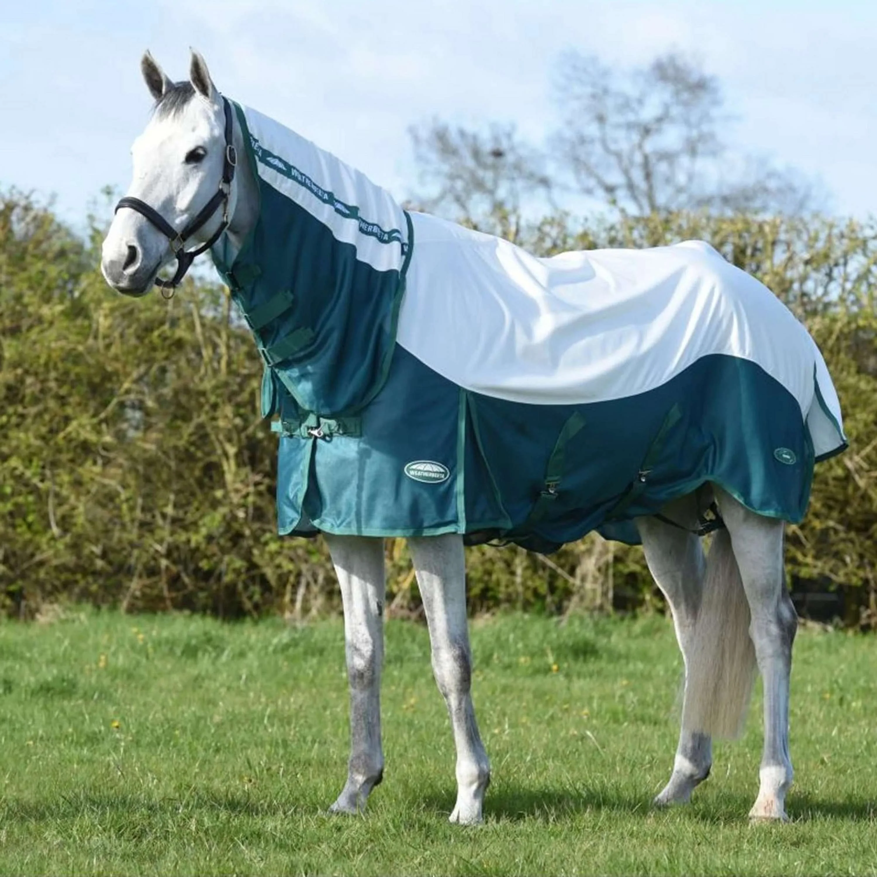 WeatherBeeta Coperta Antimosche ComFiTec Green-Tec Airflow Mesh Combo Neck White/Dragonfly Blue