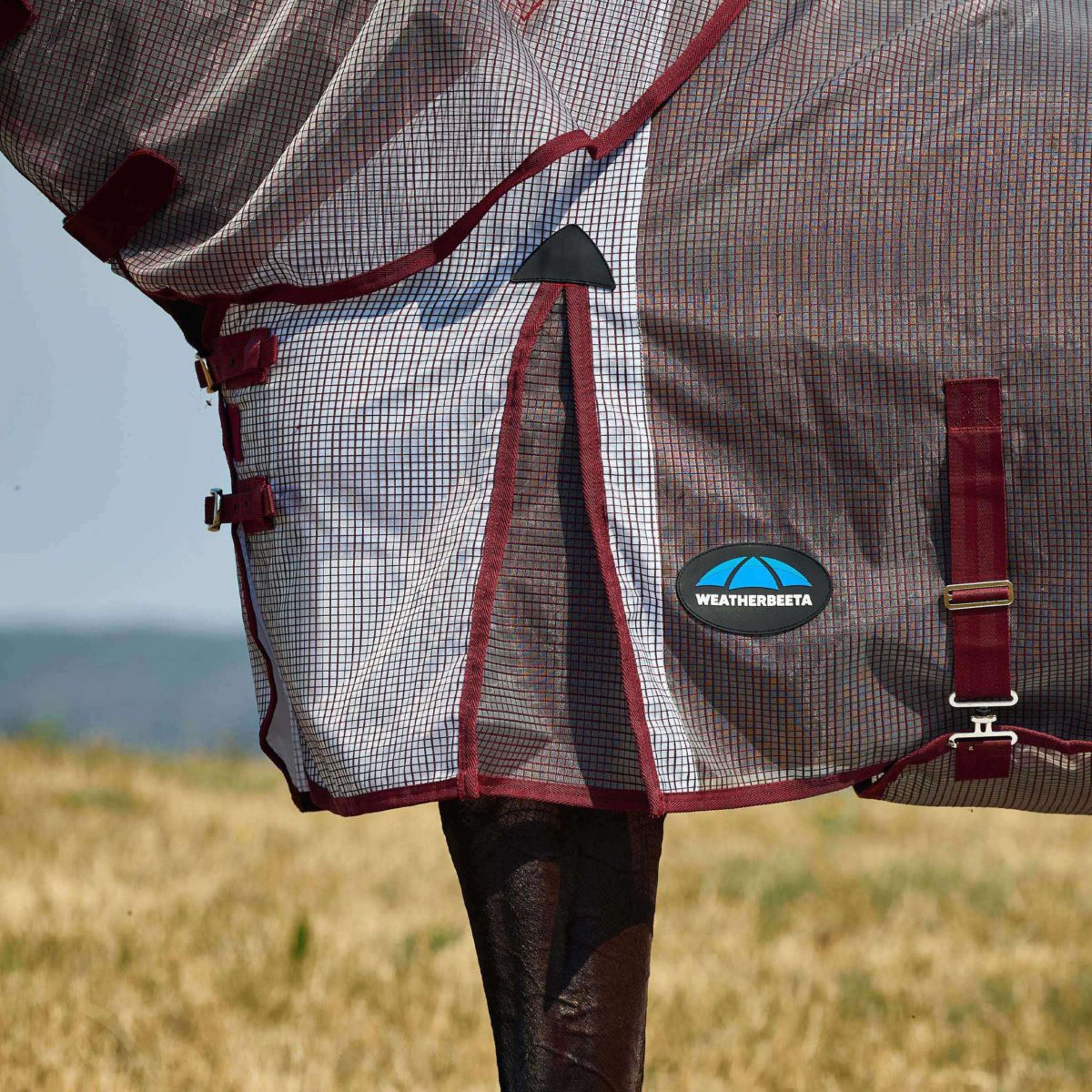 WeatherBeeta Coperta Antimosche ComFiTec Ripshield Detach-A-Neck Bianco/Borgogna - Image 3